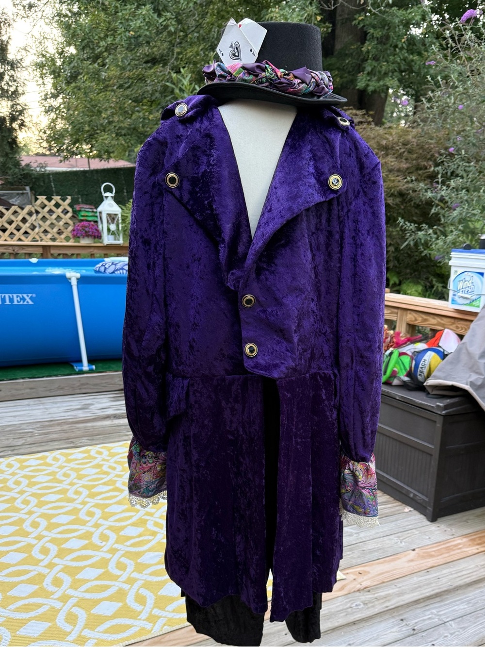 Alice In Wonderland Mad Hatter Halloween Costume cosplay vintage jacket hat pant